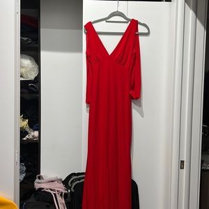 FashionNova Red Maxi Dress Size XS